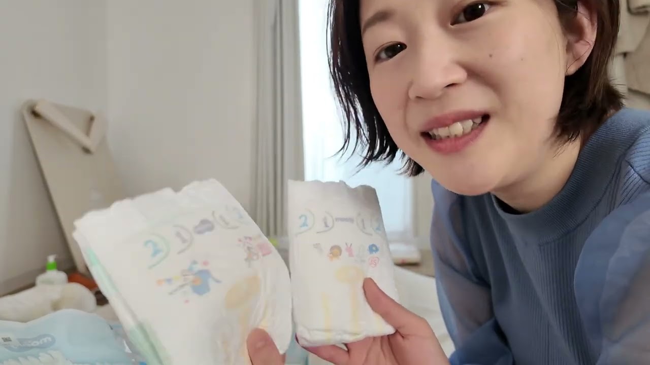 moony(ムーニー)おむつ比較！マシュマロ肌心地　vs 3000gまでの赤ちゃん用