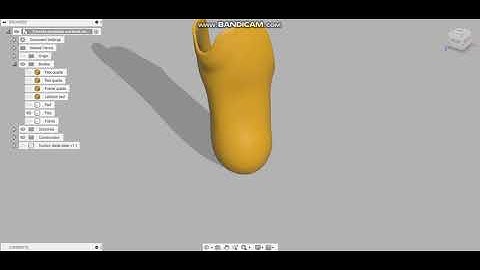 3D printing prosthetic socket in Fusion360 - distal pad, flexible, frame