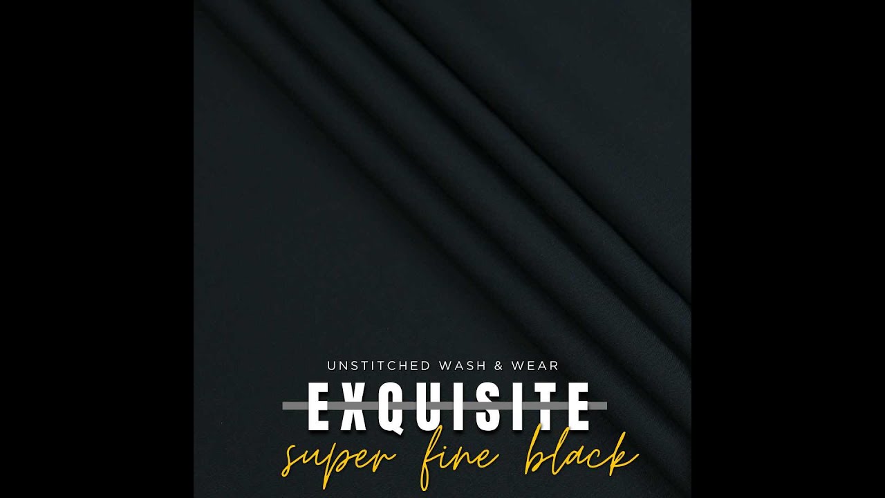 Super Fine Black Wash & Wear By Amin Adam Fabrics