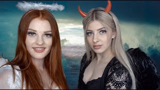 ASMR ROLEPLAY • HEAVEN OR HELL?! 😈 👼 • TINGLETIME WITH ASMR JANINA & ASMR RUBY 😴