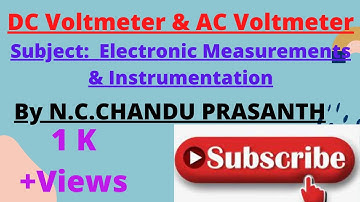 DC Voltmeter and AC Voltmeter || Electronic Measurements and Instrumentation
