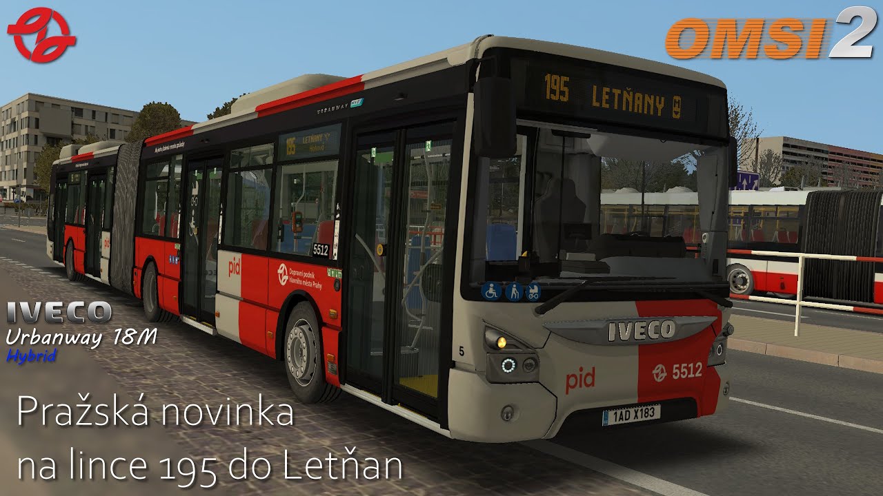 OMSI 2 | Pražská linka 195 a Urbanway Hybrid s DPP úpravou