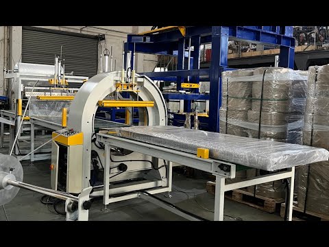 Bubble film horizontal orbital stretch wrapping machine