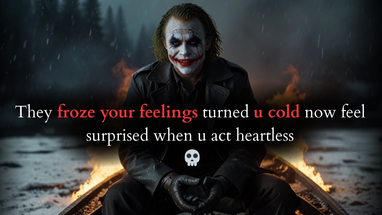 Они заморозили твои чувства, сделали тебя холодным, теперь ты удивляешься, когда ведешь себя бесс...