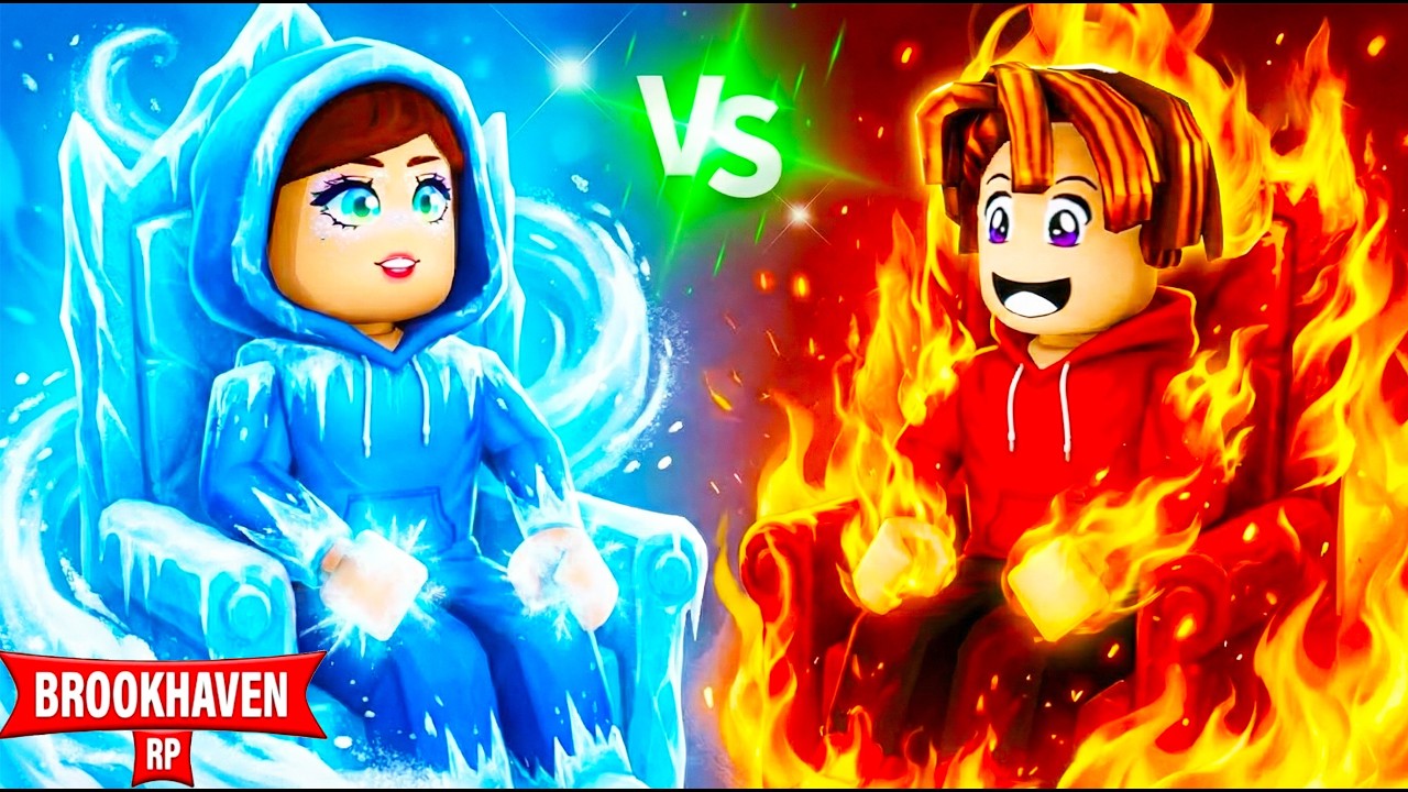 Ice Sister Vs Fire Brother! Hot Vs Cold Challenge 🔥 ️ ROBLOX Brookhaven ...