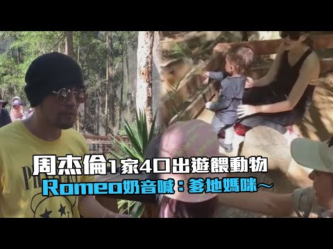 周杰倫1家4口出遊餵動物 Romeo奶音喊：爹地媽咪～