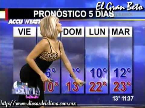 Weather Girl Strips on TV ! 