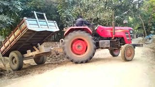 Mahindra tractor working video। trolley unloaded। tractor pro