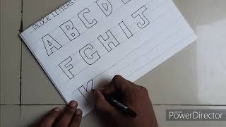 how to write Block Letters / 2D Alphabets (A to Z) / Styling Letters in 2D