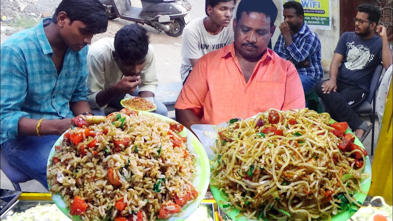 Guntur Spicy double Egg Noodles Roadside Preparation | Only 40 Rs Per Plate | Street Food Guntur | Street Food Catalog