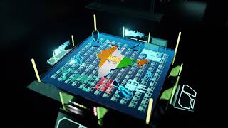 india cyber hologram map 4k stock footage