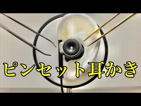 【ASMR】真正面ピンセット耳かき　Ear cleaning