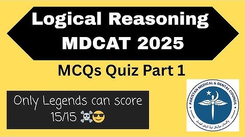 Logical Reasoning MCQs | MDCAT 2025 | #mdcat2025 #logicalreasoning