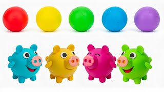 best peppa pig family play doh molds colors shapes kids