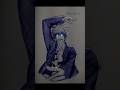 Drawing Gojo Satoru # glow Art #ytshort #jujutsukaisendrawing #anime