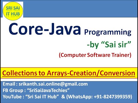 Java Collections to Arrays Creation or Conversion in Java11 || Java Collections Framework || #366