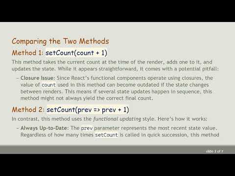 Understanding the Difference Between setCount(prev =  prev +  1) and setCount(count +  1) in React