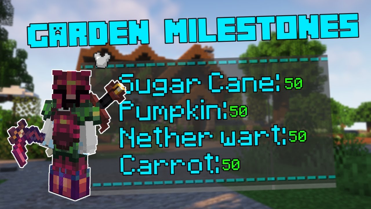 Grinding Crop Milestones and Upgrading Equipment Hypixel Skyblock