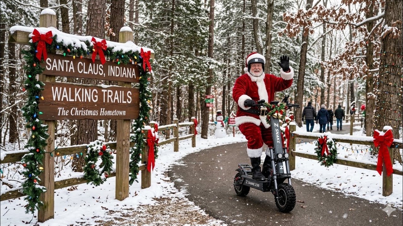 Santa Claus Indiana walking/biking trails. ZSNAKE Z39 E Scooter