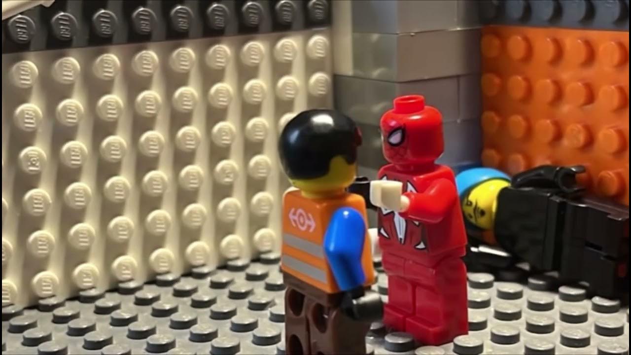 Человек паук и супер Мэн спасают людей LEGO (part 1) - YouTube