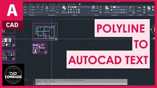 polyline to Autocad text