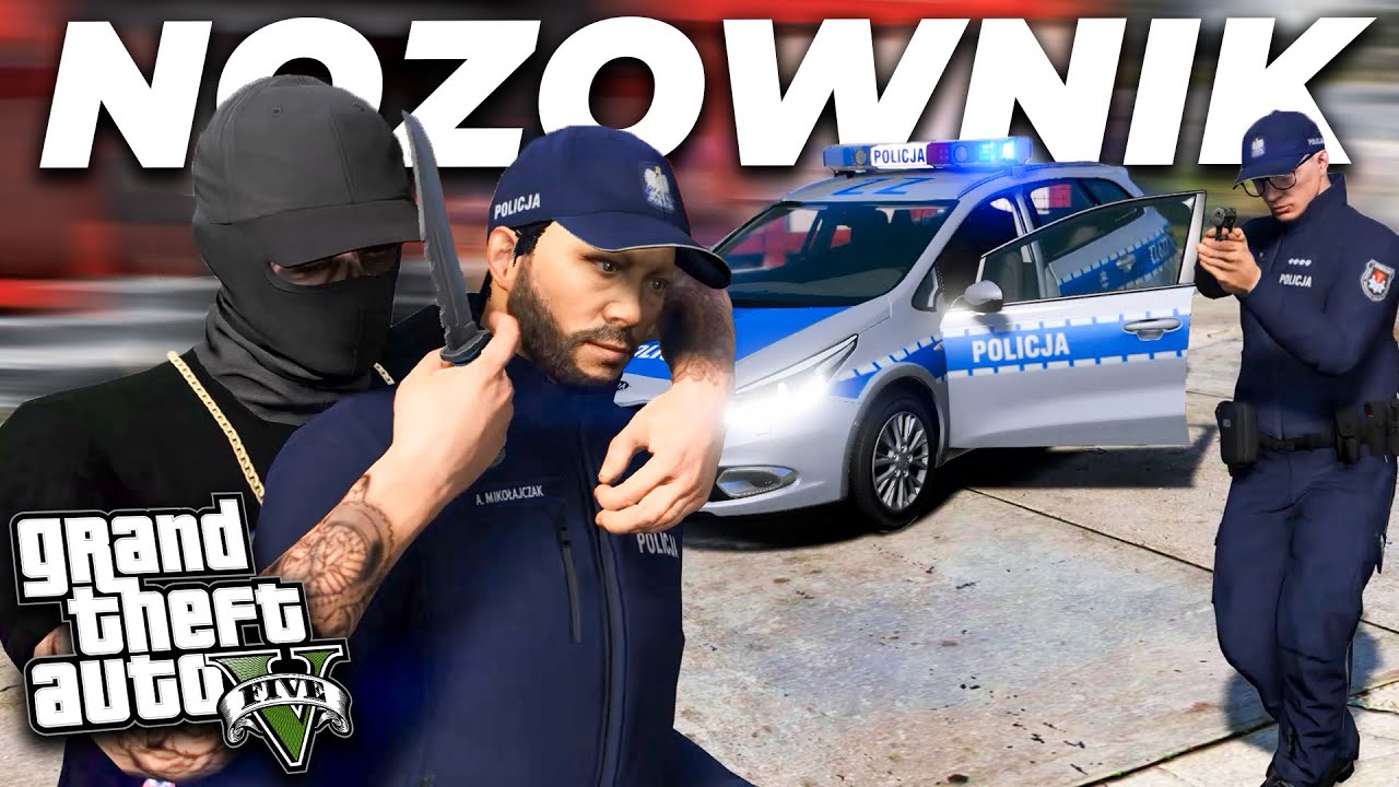 Polska Policja - WYSKOCZYŁ Na Nas Z NOŻEM💀 | OPI