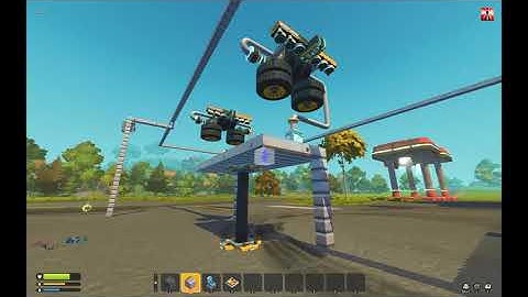 Scrap Mechanic Survival | Build&Test - Messing around with the Monorail stuff