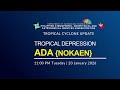 Press Briefing: Tropical Depression ADA {NOKAEN} issued at 11:00 PM | January 20, 2026 - Tuesday