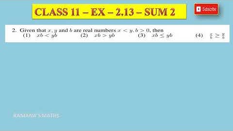 CLASS 11 - EX 2.13 - SUM 2