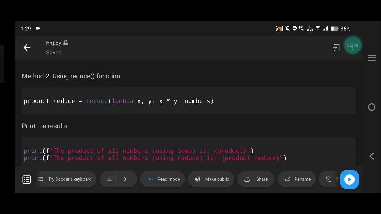 Python Program to Multiply All Numbers in a List - YouTube