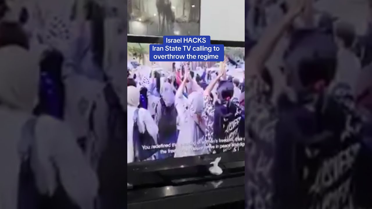 Iranian National State TV Hacked Showing Anti Regime Protest Footage
