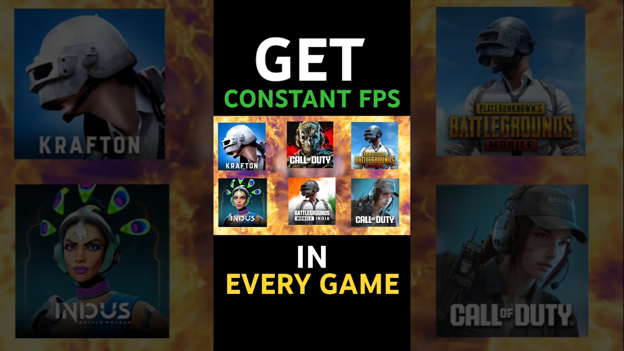 (New Method)How to Boost 🚀 FPS in BGMI or Any GAMES🎮| Get Constant FPS✅