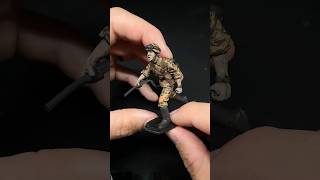 Army Men Painting German Waffen-SS Assault Infantry Flamethrower Oakleaf Camo, WWII