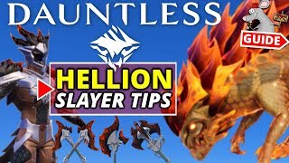DAUNTLESS TIPS Ps4 Xbox - How To Defeat Hellion - Inferno Weapons Hellplate Armor Unlock