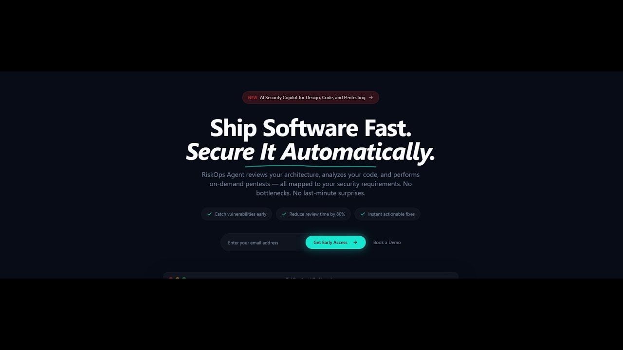 Risk Ops Agent AI assisted design review.