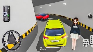 Green Carnival Car Parking Garage Red Electric Tesla Car Android Simulator Game video driving class screenshot 5