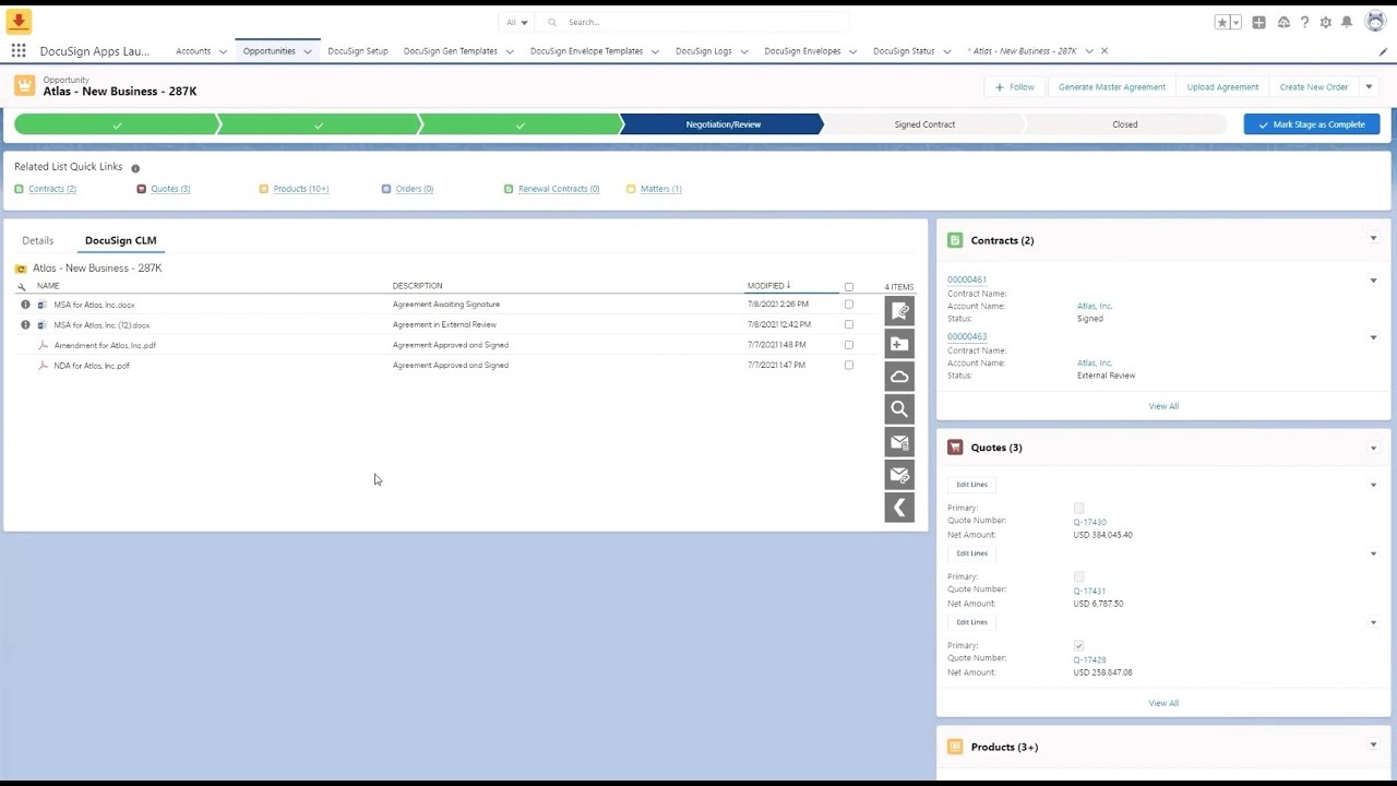 Demo DocuSign CLM for Salesforce YouTube