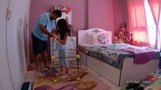 Adventures of Tima & her Dad 10 - Building Indoors Igloo - March 2020
