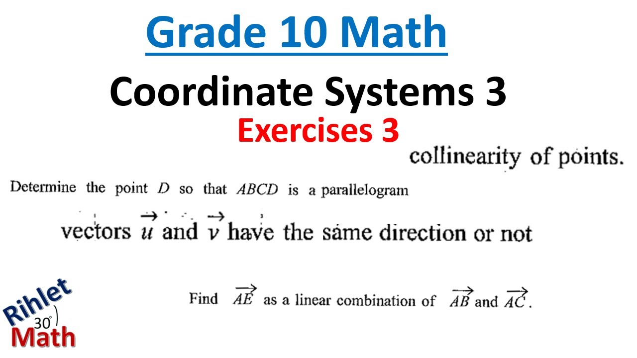 Grade 10 Math | Coordinate Systems 3 | Exercises 3