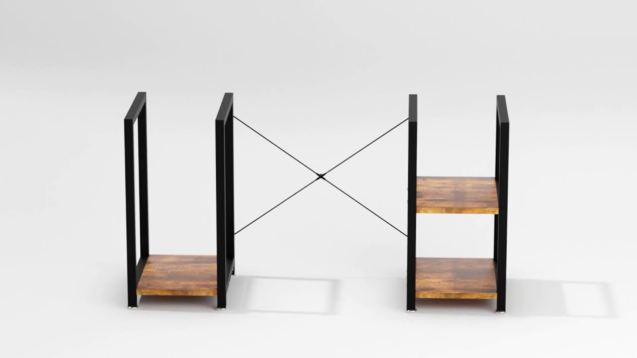 NOBLEWELL Computer Desk | Monitor Stand Storage Studying Writing Table | Kitchen & Dining | 2021