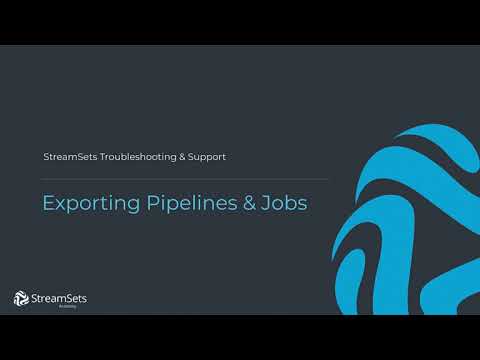 How to Export StreamSets Pipelines and Jobs