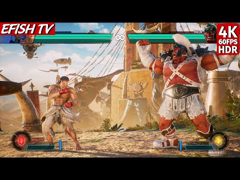 Ryu & Chun-Li vs Gladiator Red Hulk vs Gamora (Hardest AI) - Marvel vs Capcom: Infinite