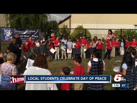 Students from St. Susanna School celebrate International Day of Peace