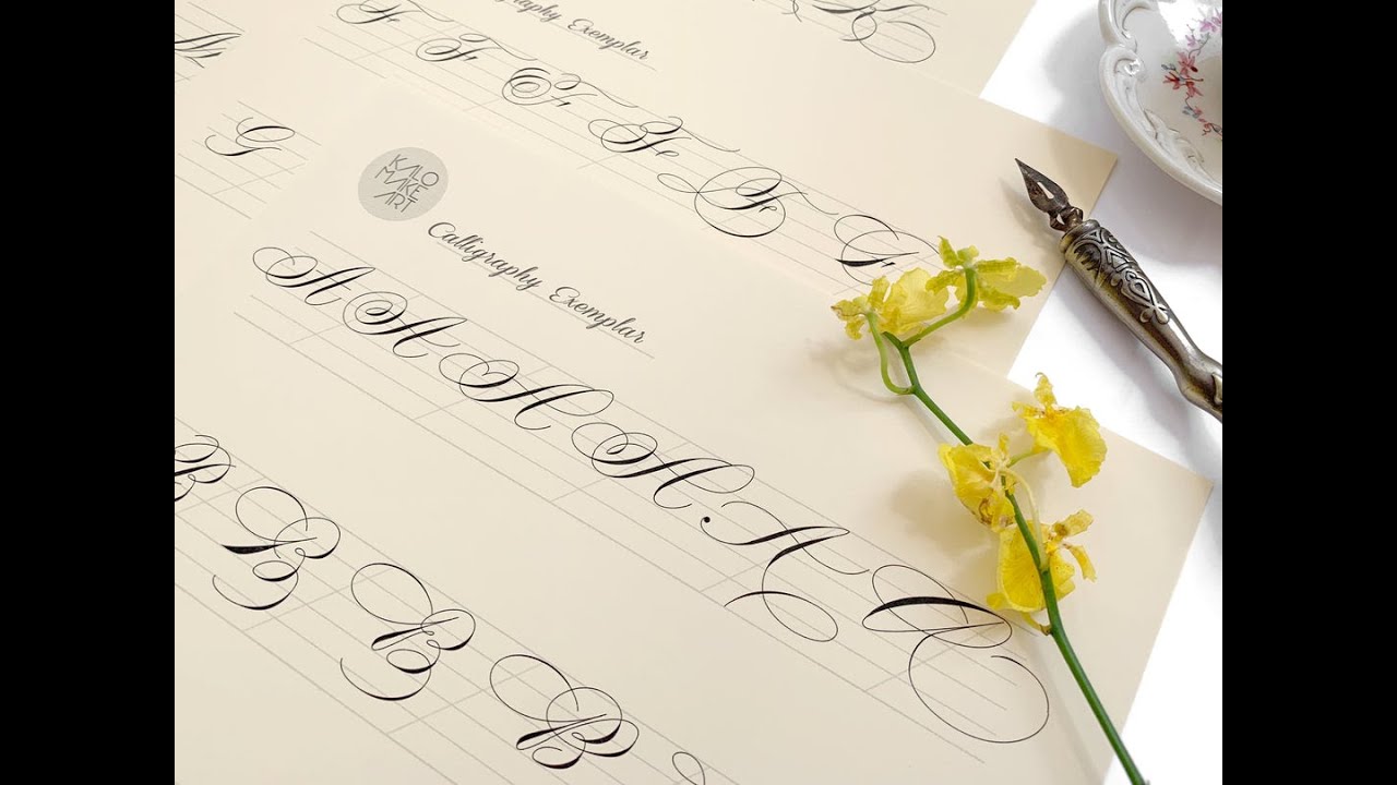 Introduction - Flourish Capital Calligraphy Copysheet - YouTube