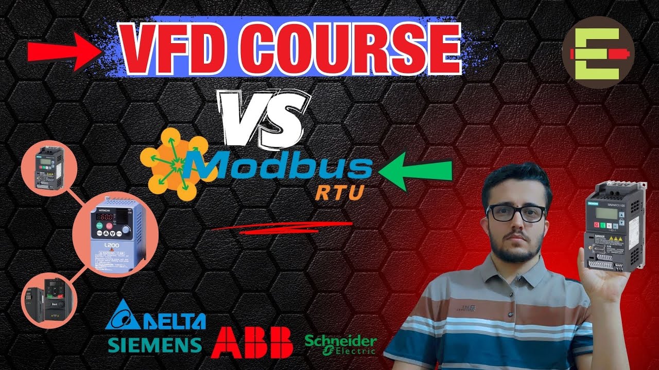 9: تحكم بالإنفرتر VFD بإستخدام  Modbus — اقوى كورس VFD بشكل عملي على اليوتيوب !