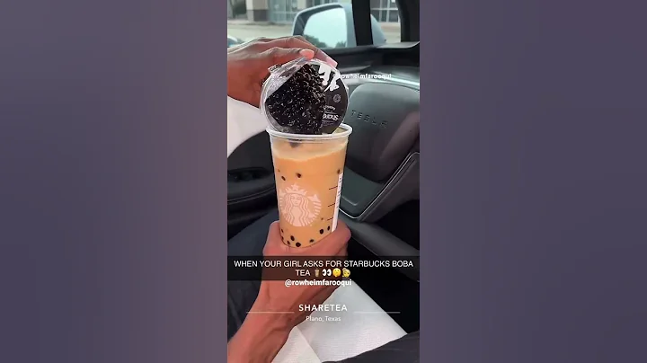 WHEN SHE WANTS STARBUCKS BOBA TEA!! 🧋😈#shorts