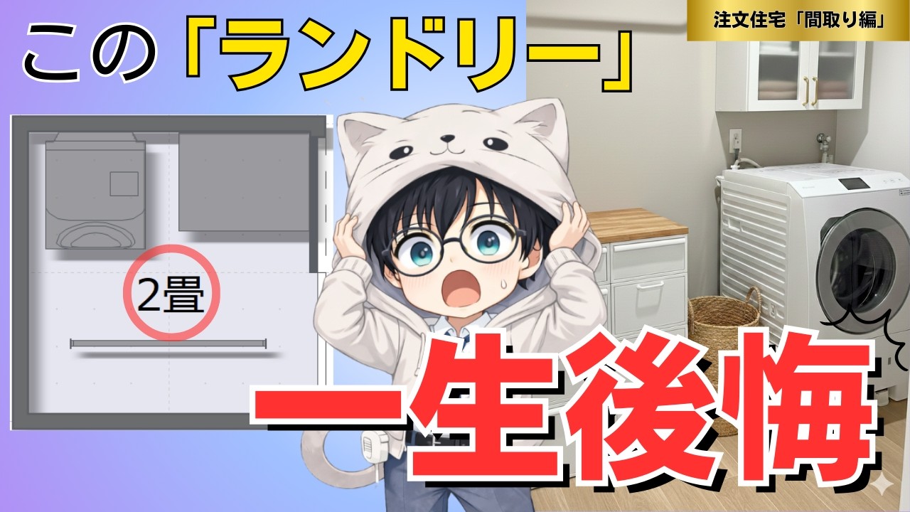 【洗濯革命】ランドリールームは2畳にすると一生後悔します！設計士が選ぶ最適解は3畳でした