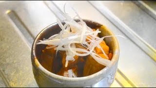 濃厚な旨味、マグロの角煮の作り方　　How to make stew of cubed tuna