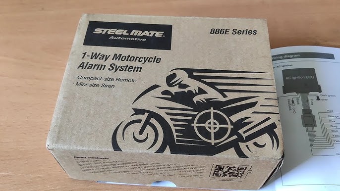 Steelmate-sistema de alarma para motocicleta 986E, inmovilización de motor de  moto, arranque remoto, minitransmisor, inmovilizador, 1 vía