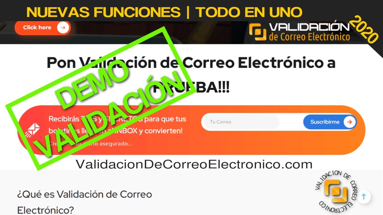 👉✅ Validación de Correo Electrónico (Validar Email en Vivo)